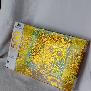Van Gogh's Sunflowers Gold Accented 500 Piece Puzzle - Unopened